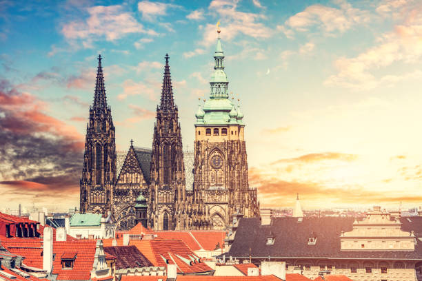 istock St. Vitus Cathedral, Prague, Czech Republic at sunset 1388153777