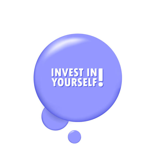 istock Invest in yourself. Banner with 3D speech bubble with 50k followers text. Vector EPS 10. Isolated on white background 1388154788