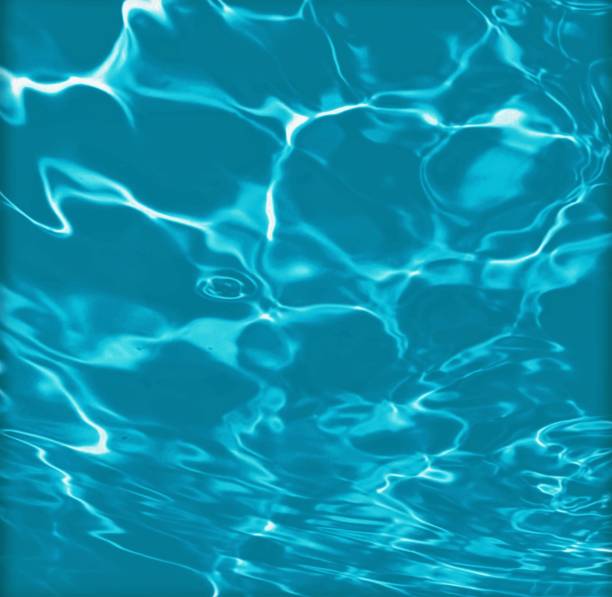 waters Water background in blue tones of a swimming pool from inside toilet bowl stock pictures, royalty-free photos & images