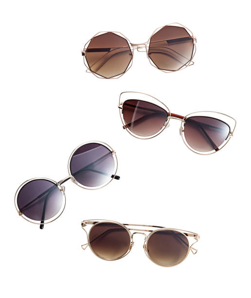 Fashionable sunglasses isolated on white background