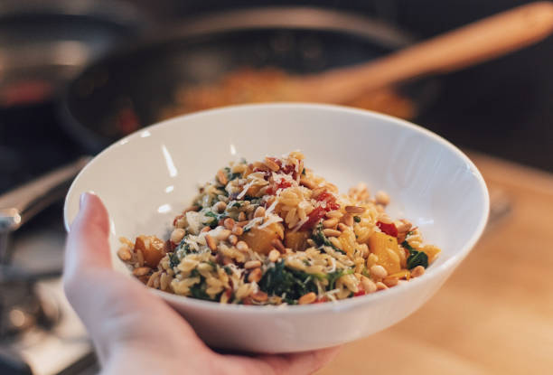 istock Orzo with vegetables and meat 1388161659