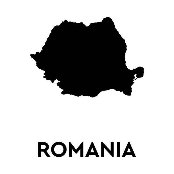 ilustrações de stock, clip art, desenhos animados e ícones de romania map in black on a white background. vector illustration - constanta