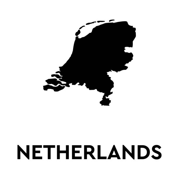 Netherlands map in black on a white background. Vector illustration Netherlands map in black on a white background. Vector illustration michigan football stock illustrations