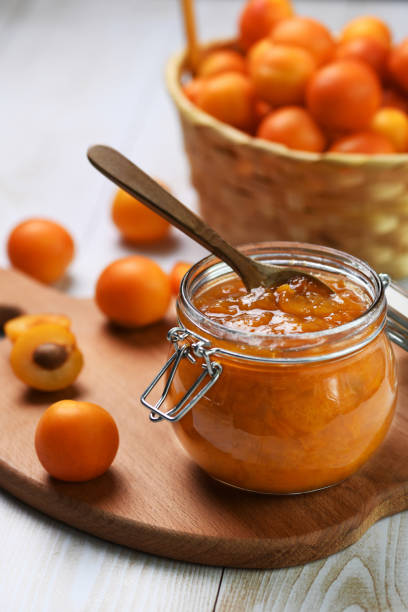istock Homemade yellow plum jam close-up 1388163949