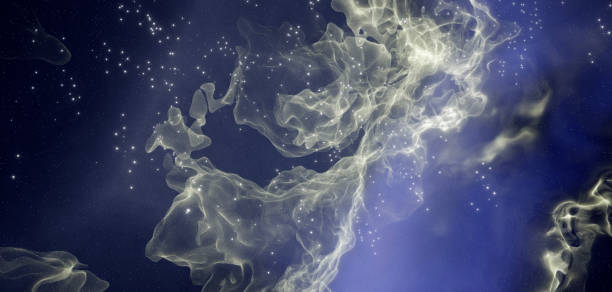 istock Abstract Fantasy Cosmic Luminous Nebula color Light Grey Abstract Background ,, 1388166396