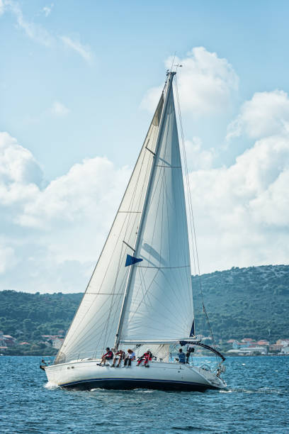 istock Sailing crew on sailboat during regatta 1388167258