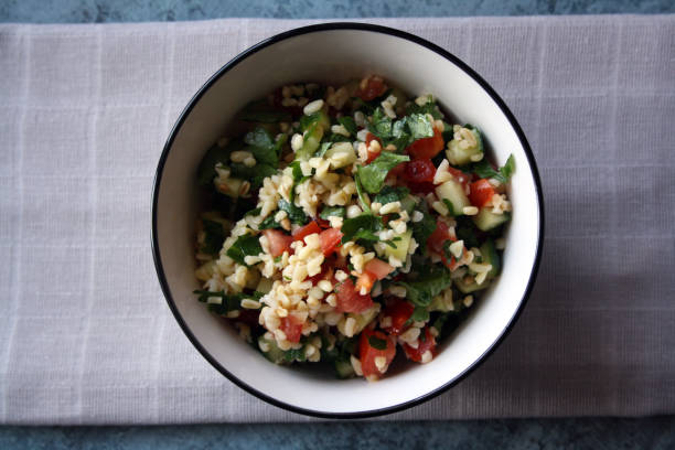 istock Traditional Arab Tabouleh salad in a bowl. 1388173135