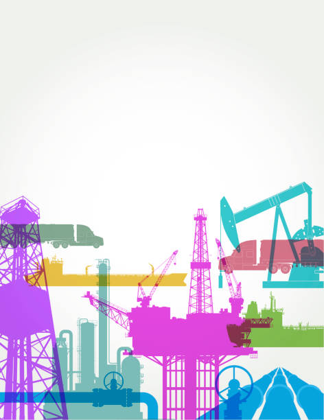 석유 또 는 가스 산업 생산 - nord stream stock illustrations