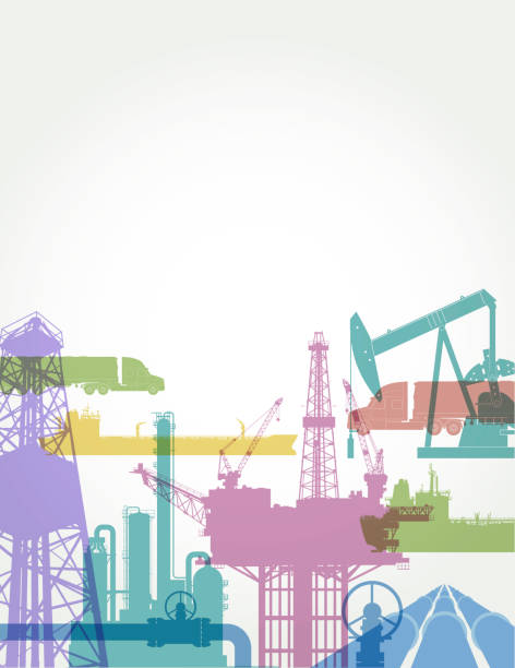 석유 또는 가스 산업 생산 - nord stream stock illustrations