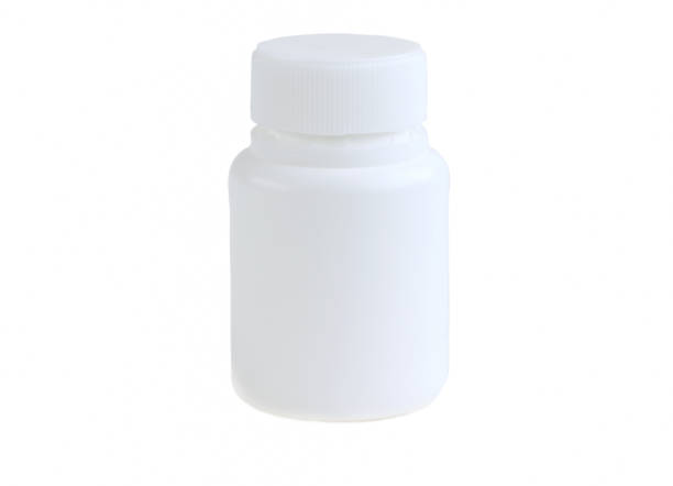 istock A white medecine jar for pills isolated on a white backgroun.Copy space. Place for text 1388175182