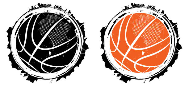 basket ball - basketball stock illustrations