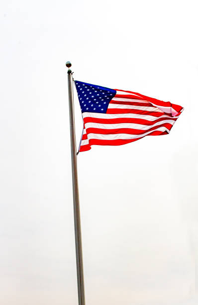 istock American Flag Stretched in the Wind 1388178038