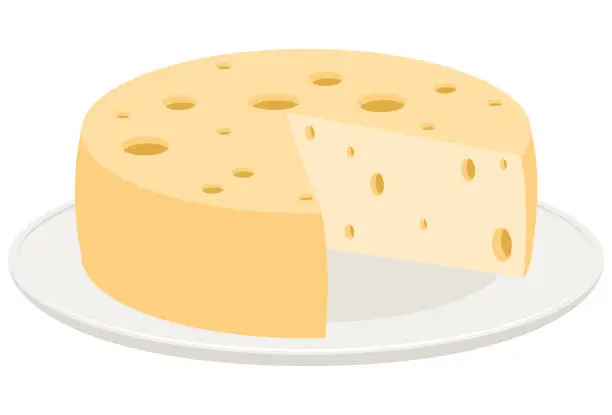 Vector illustration of Queijo delicioso