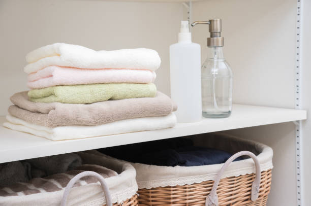 istock Towels in the dressing room storage 1388180444