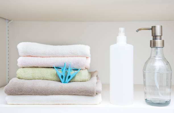 istock Towels in the dressing room storage 1388180450