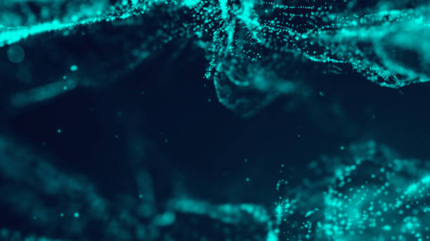istock 4k Abstract Particle Wave Lines Dots Background - Colors, Road, - Beautiful Glitter Loop stock video 1388181297