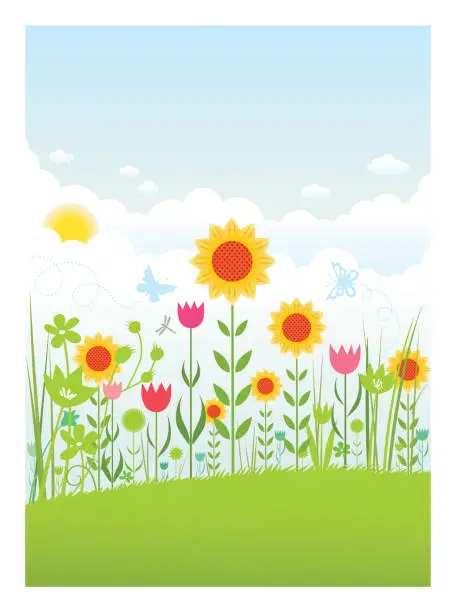 Vector illustration of spring