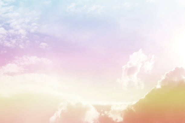istock Beautiful sky and clouds in pastel tones. 1388181906