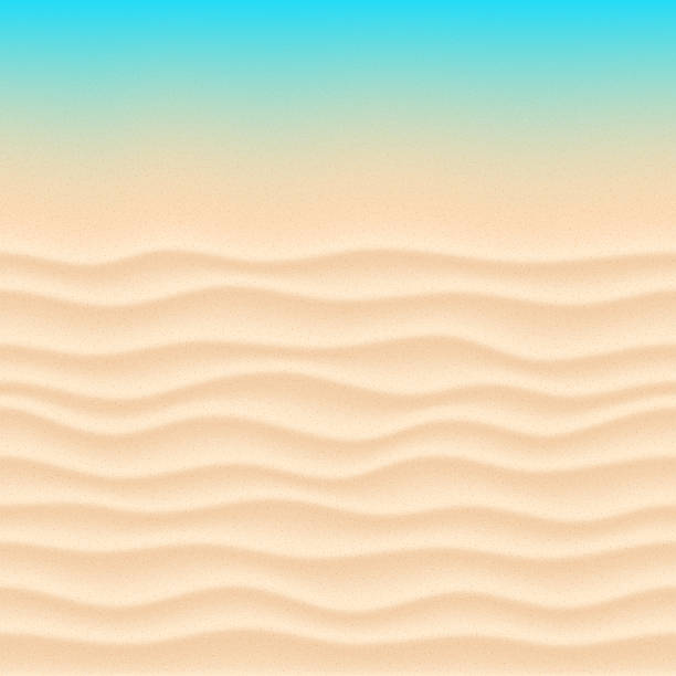 illustrations, cliparts, dessins animés et icônes de fond de plage vectoriel transparent - sand wave pattern beach wave