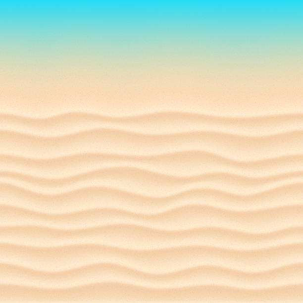 bezszwowe wektorowe tło plażowe - sand ripple water summer stock illustrations