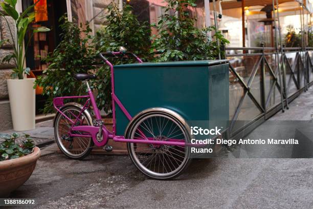 Cargo Bike For Business Street Stock Photo - Download Image Now - Cargo Bike, Business, Bicycle
