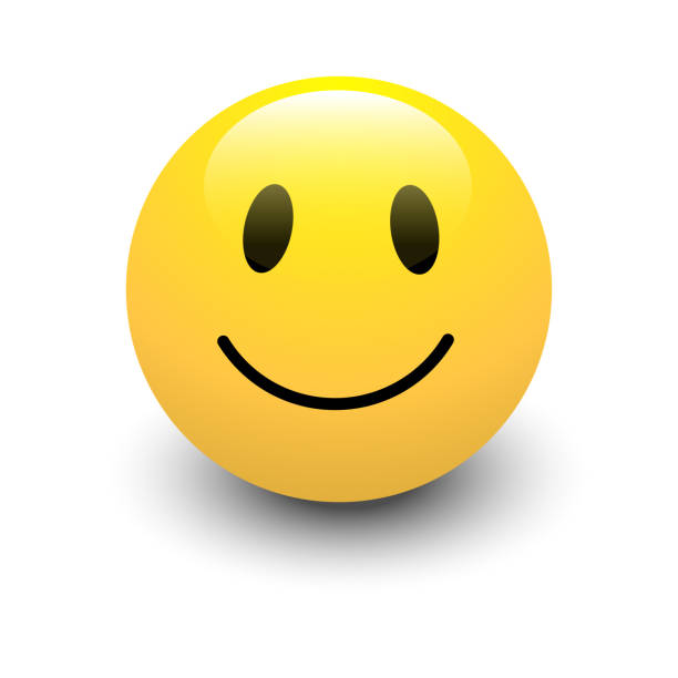 illustrazioni stock, clip art, cartoni animati e icone di tendenza di icona del simbolo vettoriale della faccia felice gialla. - smiley antropomorfico
