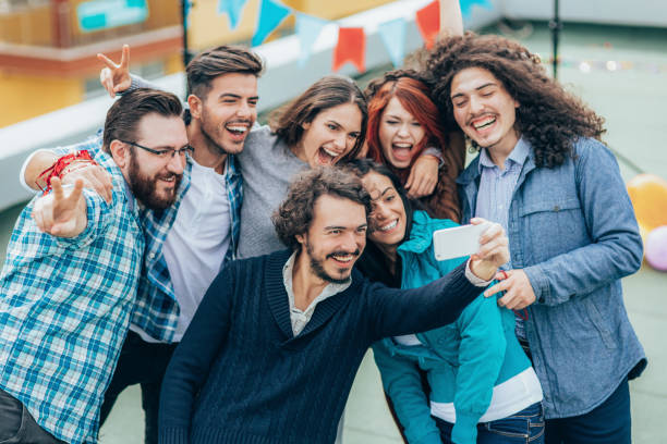 istock Taking selfie on the party 1388191774