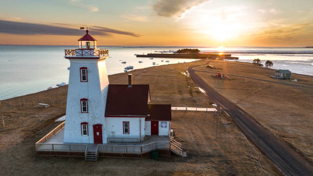 istock Wood Islands Lighthouse at sunset 1388198719