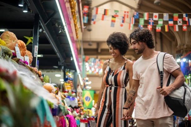 istock Tourist couple walking 1388199787