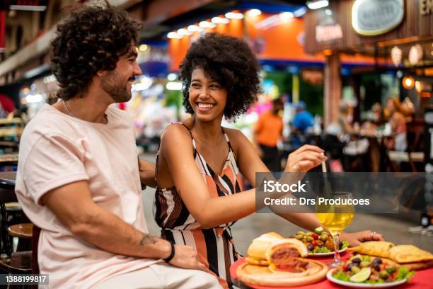 Tourist Couple At The Market Stock Photo - Download Image Now - Food, São Paulo, Travel