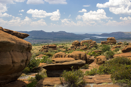 The Magaliesberg Mountains is a small mountain chain in the Gauteng and North-west provinces of South Africa. The mountains consist predominantly of layers of shale, quartzite and dolomite of the Transvaal Supergroup which was uplifted and tilted about 2000 million years ago.