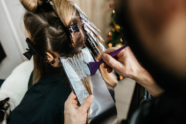 istock Woman at hair salon 1388204149
