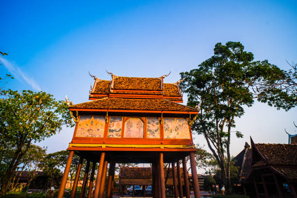 istock temple repository for the Buddhist scriptures religion building for book storage. 1388206175