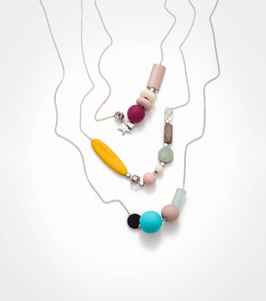 istock Fashionable necklaces isolated on white background 1388213280