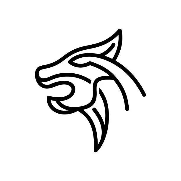 Vector illustration of Panther Line Business Logo Logo Design