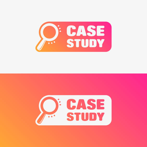 Case Study Vector Label Set Case Study Vector Label Set case study stock illustrations