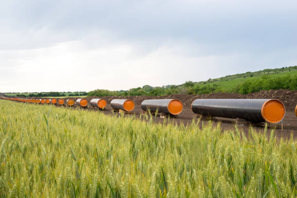 istock The construction of an interconnector for natural gas. Diversification 1388220918