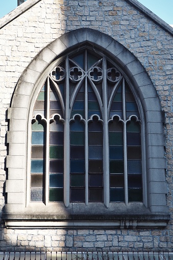 Window of old church in Hong Kong