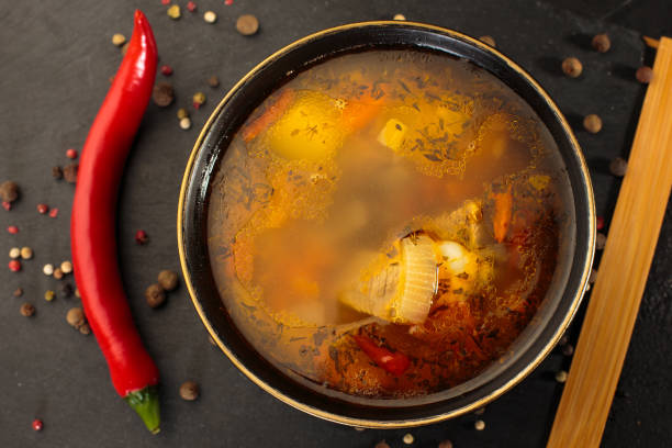 istock Zeama - moldovan soup. Closeup. 1388232045
