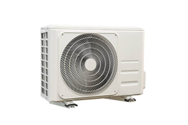 istock Condensing unit of air conditioning systems on white background with clipping path. 1388232089