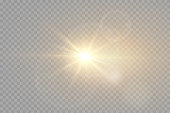 istock Vector transparent sunlight special lens flare light effect. 1388232244