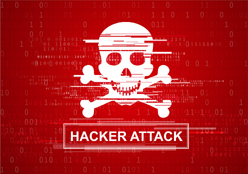 Jolly Roger - red screen hacker attack