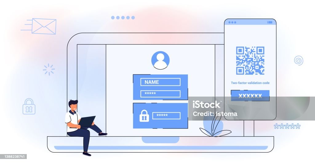 2fa Two Factor Authentication Password Secure Notice Login Verification ...