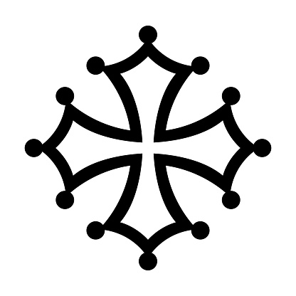 Occitan cross symbol icon