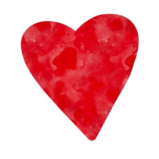 istock Watercolor red heart. Isolated on a white background 1388241091
