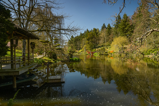 beautiful landscape in the oriental park of Maulevrier