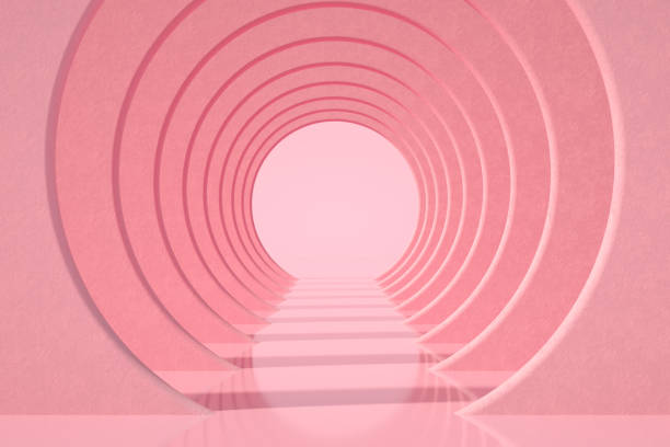 istock 3D exhibition background colorful tunnel corridor abstract modern architecture 1388243565