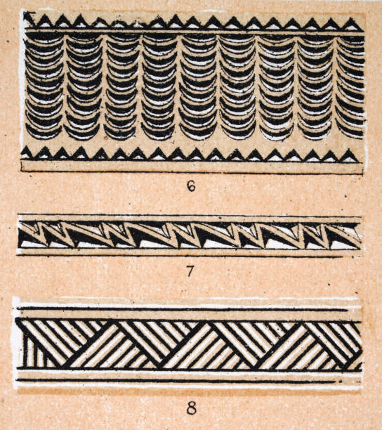 istock Traditional Polynesian patterns, South Sea and Sandwich Islands, 19th Century. Grammer of Ornament 1388246058