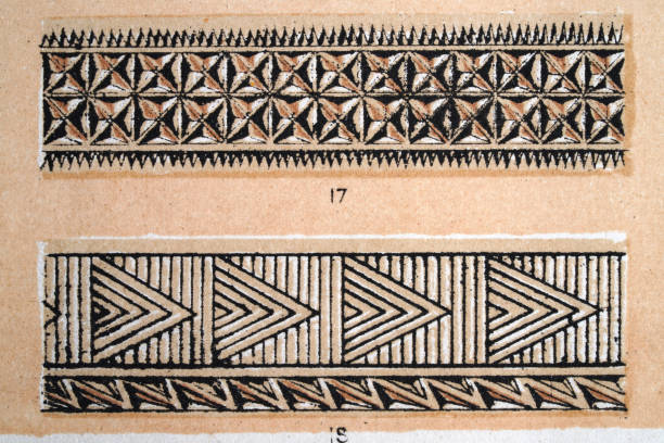 istock Traditional Polynesian patterns, New Zea Land and Sandwicj Islands, 19th Century 1388246686