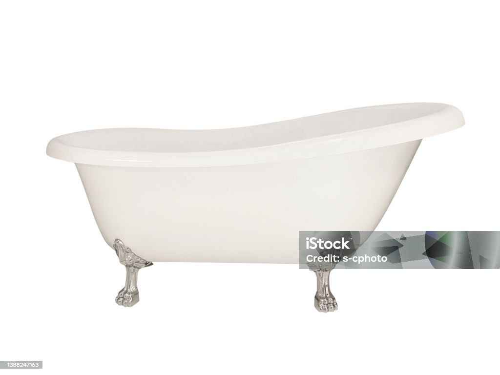 Modern bathtub isolated on the white background (Clipping Path) Bathtub Stock Photo
